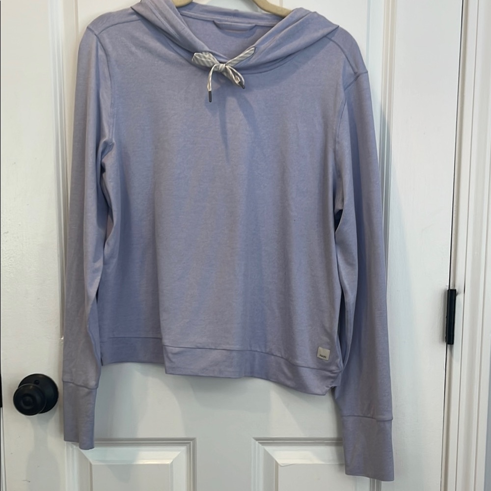 Vuori Halo Essential Hoodie Lavender Mist Women's Large Top
